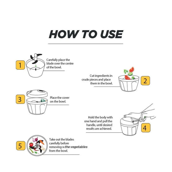 Manual Stainless Steel Compact Extra Sharp Hand Held Vegetable Chopperslicer With 5 Blades - Happy Price - Image 8