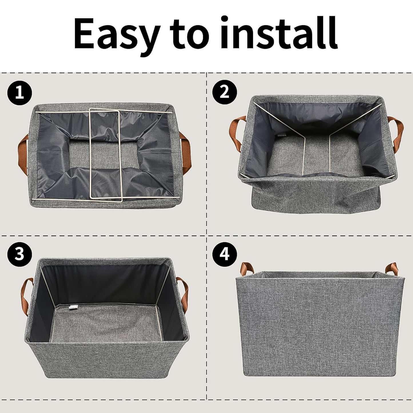 Foldable Cloth Storage Organizer Bag With Handles (46x27cm1pc) - Happy Price - Image 3