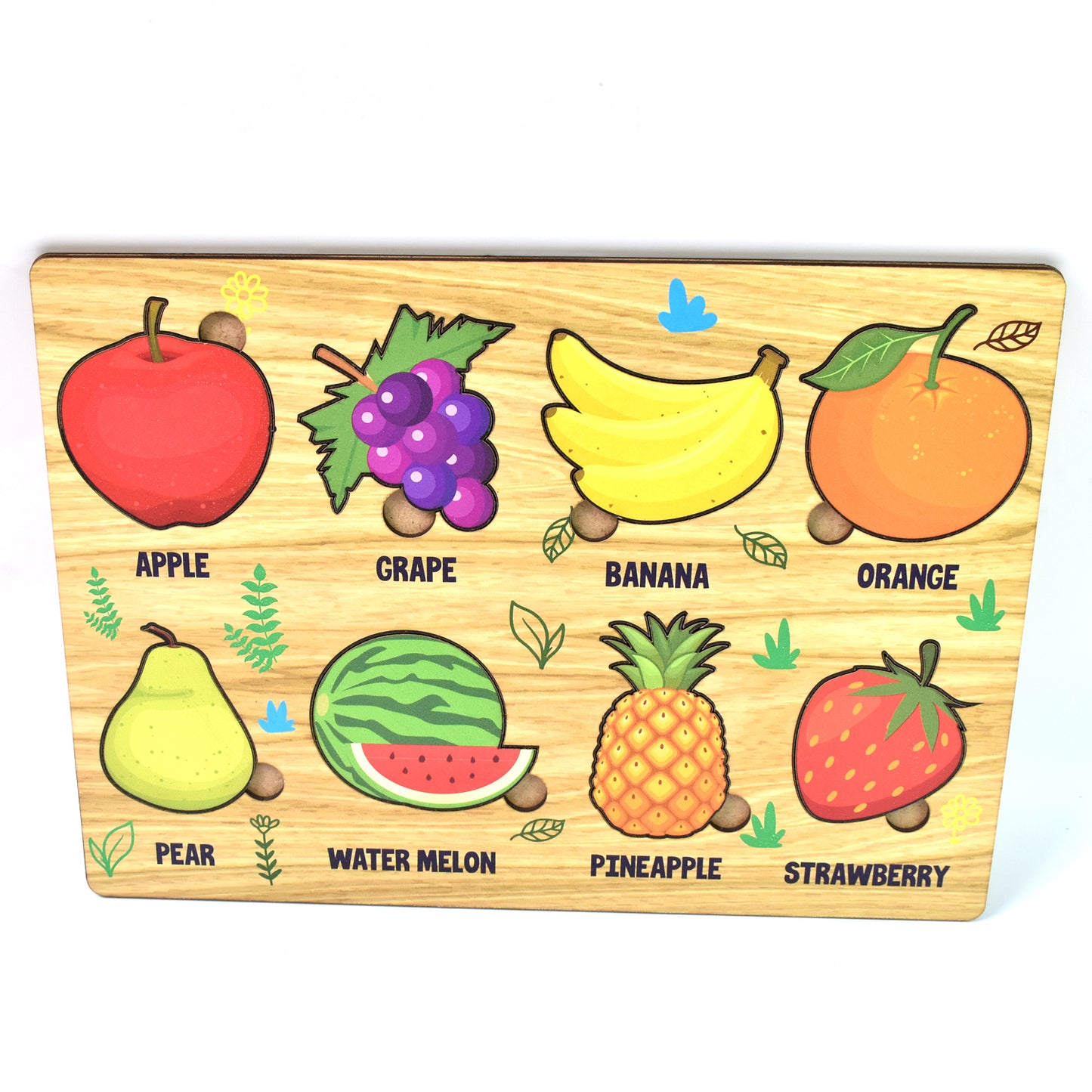 Wooden Fruits Puzzle Learning Educational Board (1 Set  2820 Cm) - Happy Price - Image 5