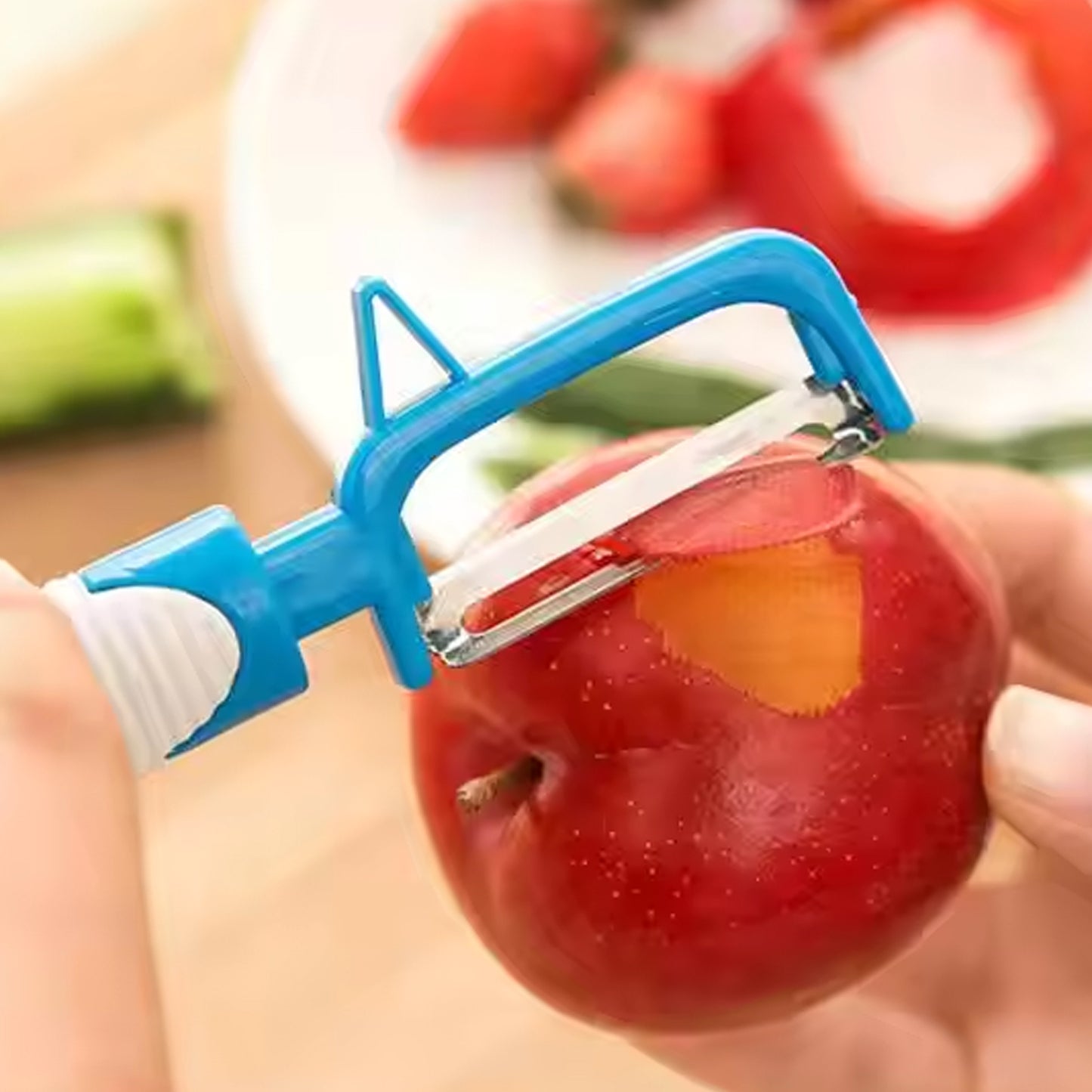 Multifunction Peeler Slicer With Plastic Handle (1 Pc  Mix Color) - Happy Price - Image 3
