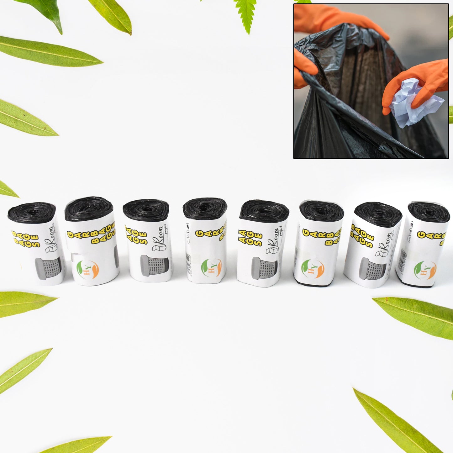 Disposable Eco-friendly Garbage  Trash Bag (8 Pcs Set) - Happy Price - Image 2