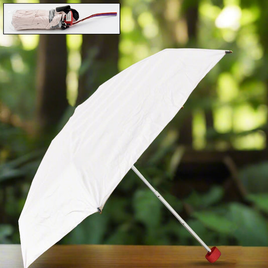 3-fold Sun  Rain Protective Solid Foldable Umbrella (1 Pc) - Happy Price - Image 1