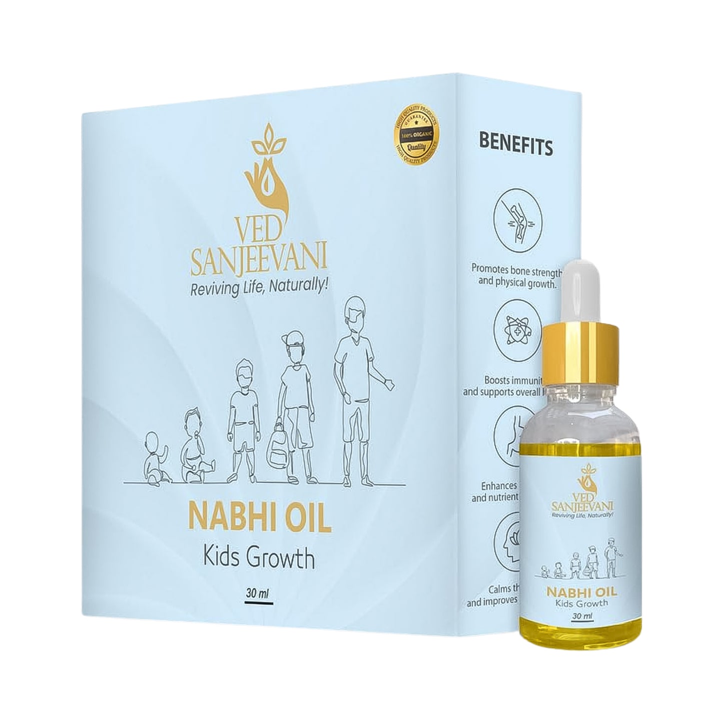 Ved Sanjeevani Nabhi Oil For Kids Growth (30ml  1 Pc) - Happy Price - Image 2