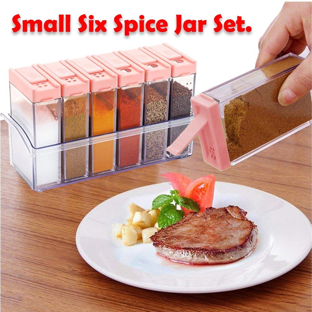 Plastic Spice Jars (6 Pcs 14x22x8cm Multicolour) - Happy Price - Image 5