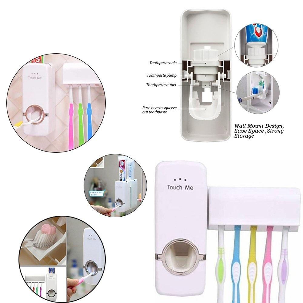 Toothpaste Dispenser  Tooth Brush Holder - Happy Price - Image 3