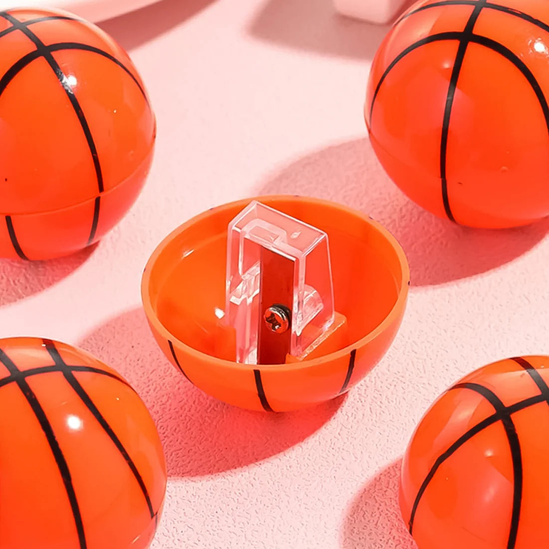 Round Basketball Shaped Pencil Sharpener (1 Pc) - Happy Price - Image 2