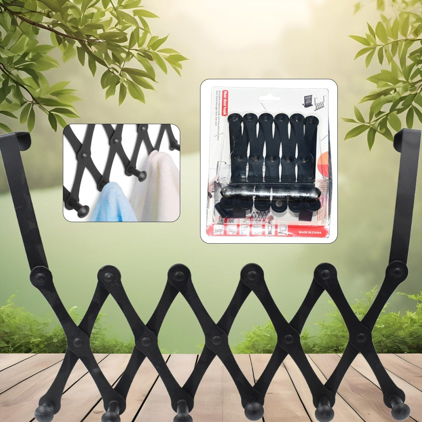 6 Hook Door Hanger Steel Coat Rack (1 Pc) - Happy Price - Image 1