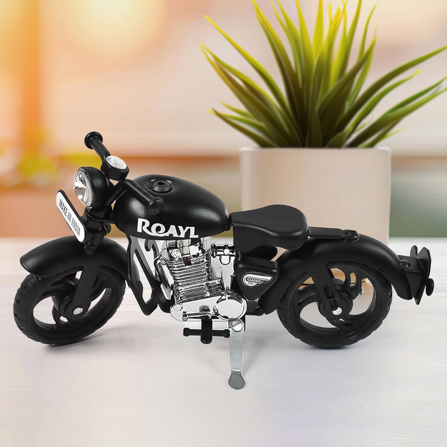 Metal Bullet Bike Toy Model For Kids With Side Stand (1 Pc  Mix Color) - Happy Price - Image 2