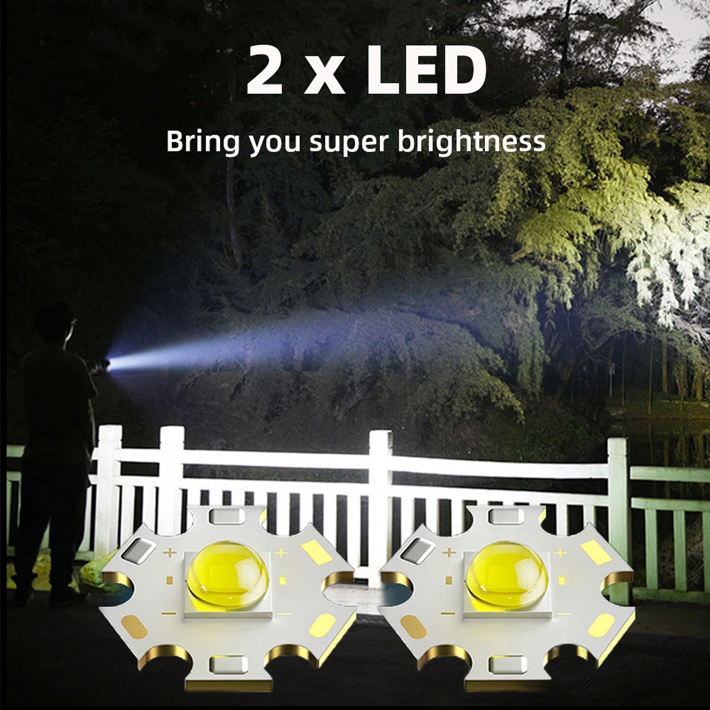 Rechargeable Mini Led Flashlight With Power Bank 3 Modes (1 Pc) - Happy Price - Image 7
