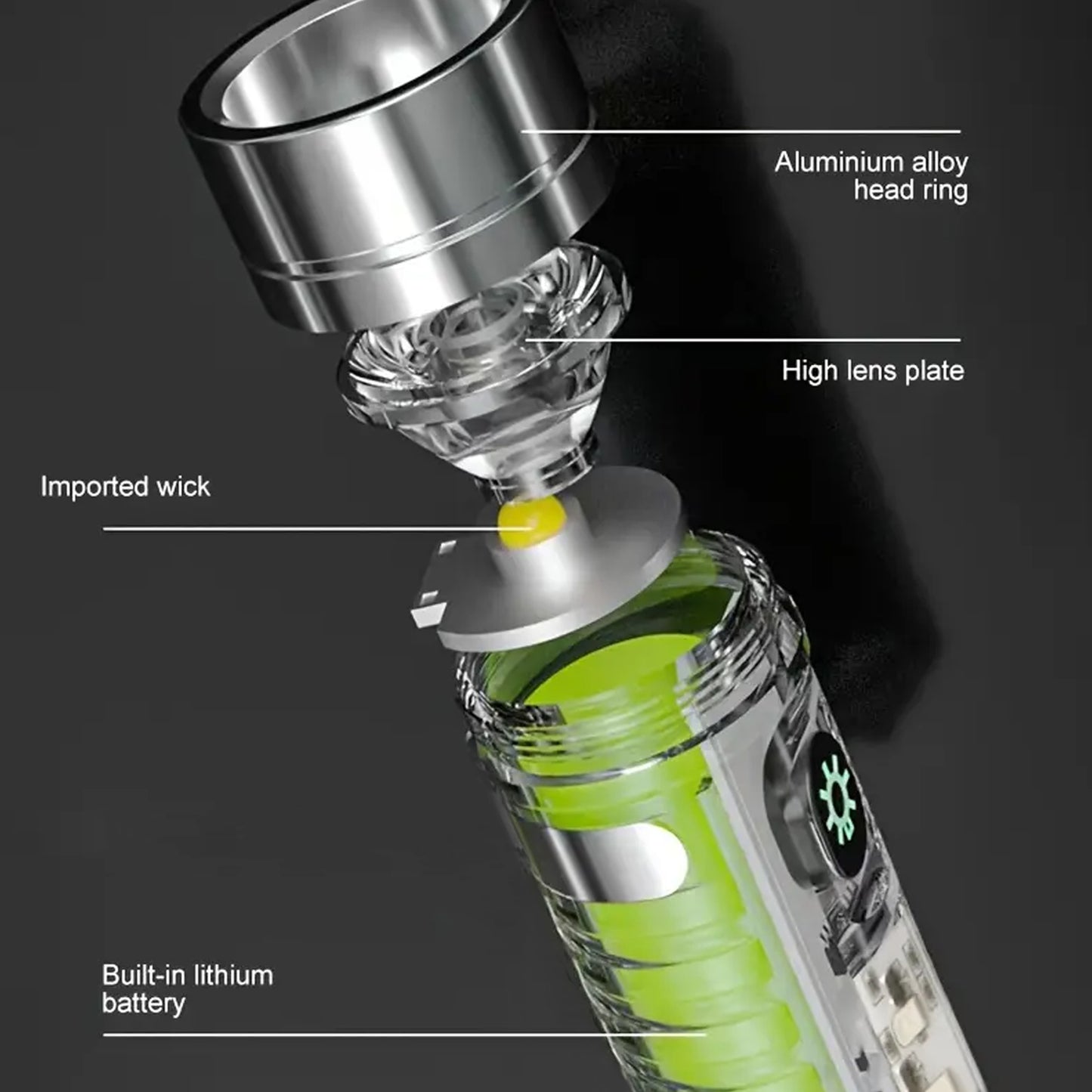 Pattern Flashlight Usb Flashlight Rechargeable Led Torch Light (1 Pc) - Happy Price - Image 5