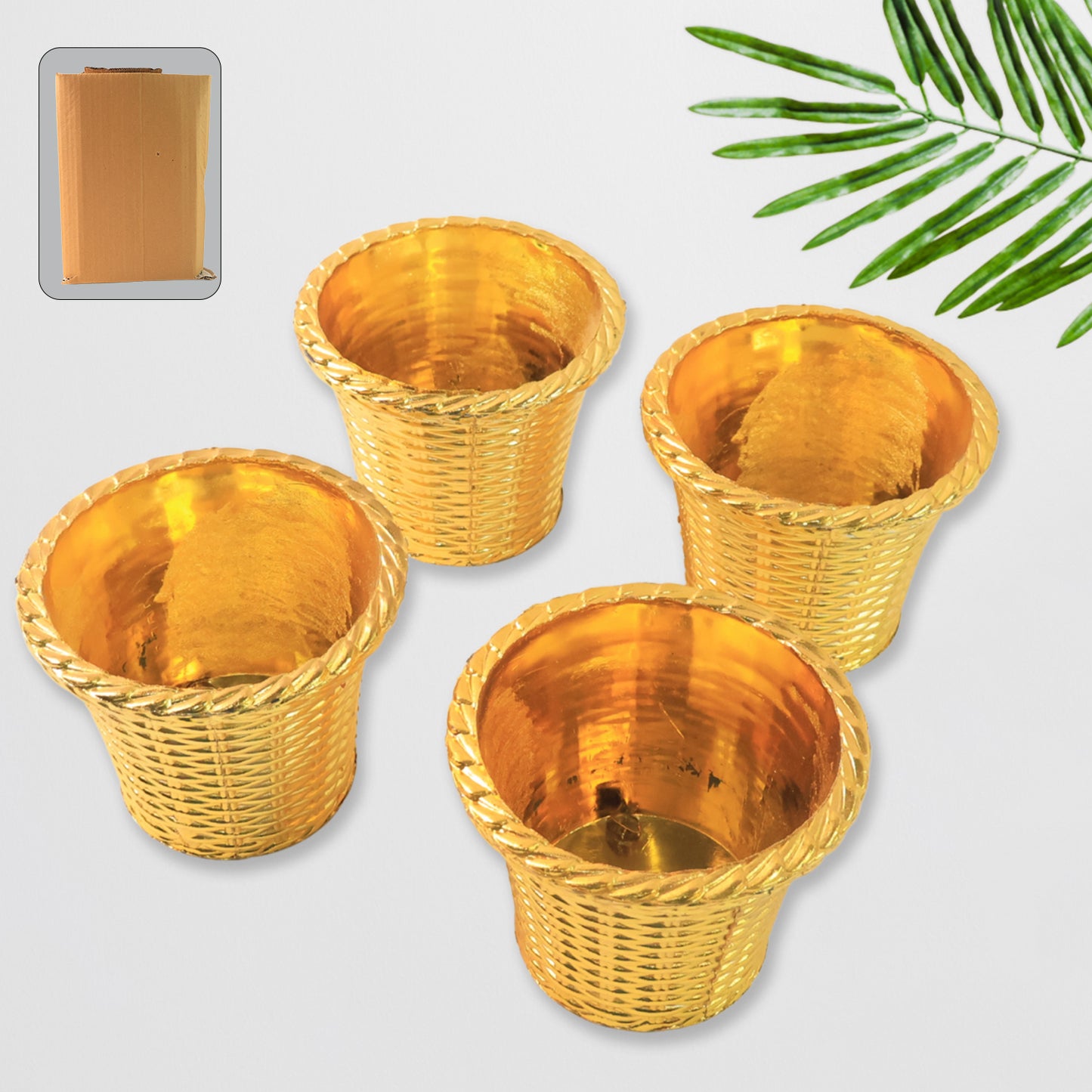Plastic Flower Valencia (Pot) Home And Outdoor (4 Pc) - Happy Price - Image 6