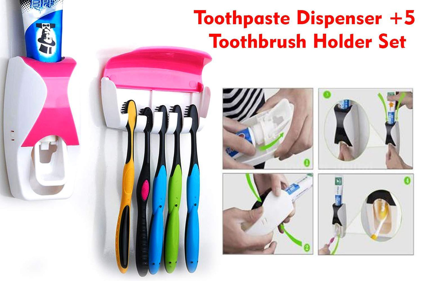Toothpaste Dispenser  Tooth Brush With Toothbrush - Happy Price - Image 6