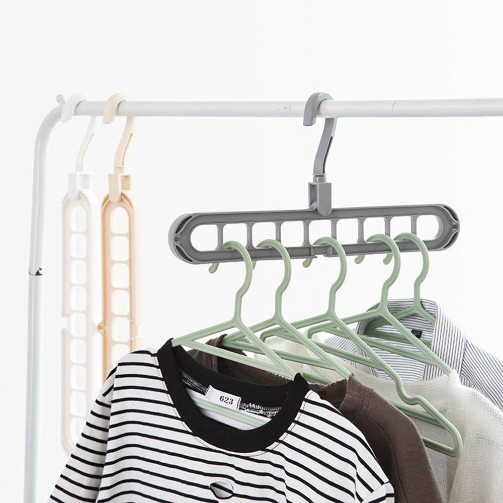 9 Hole Plastic Hanger Hanging Hook Indoor Wardrobe Clothes Organization Storage Balcony Windowsill Suit Racks - Happy Price - Image 3