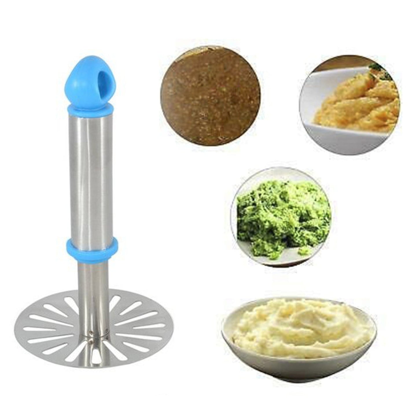 a Stainless Steel Potato Masher Paubhaji Masher - Happy Price - Image 2