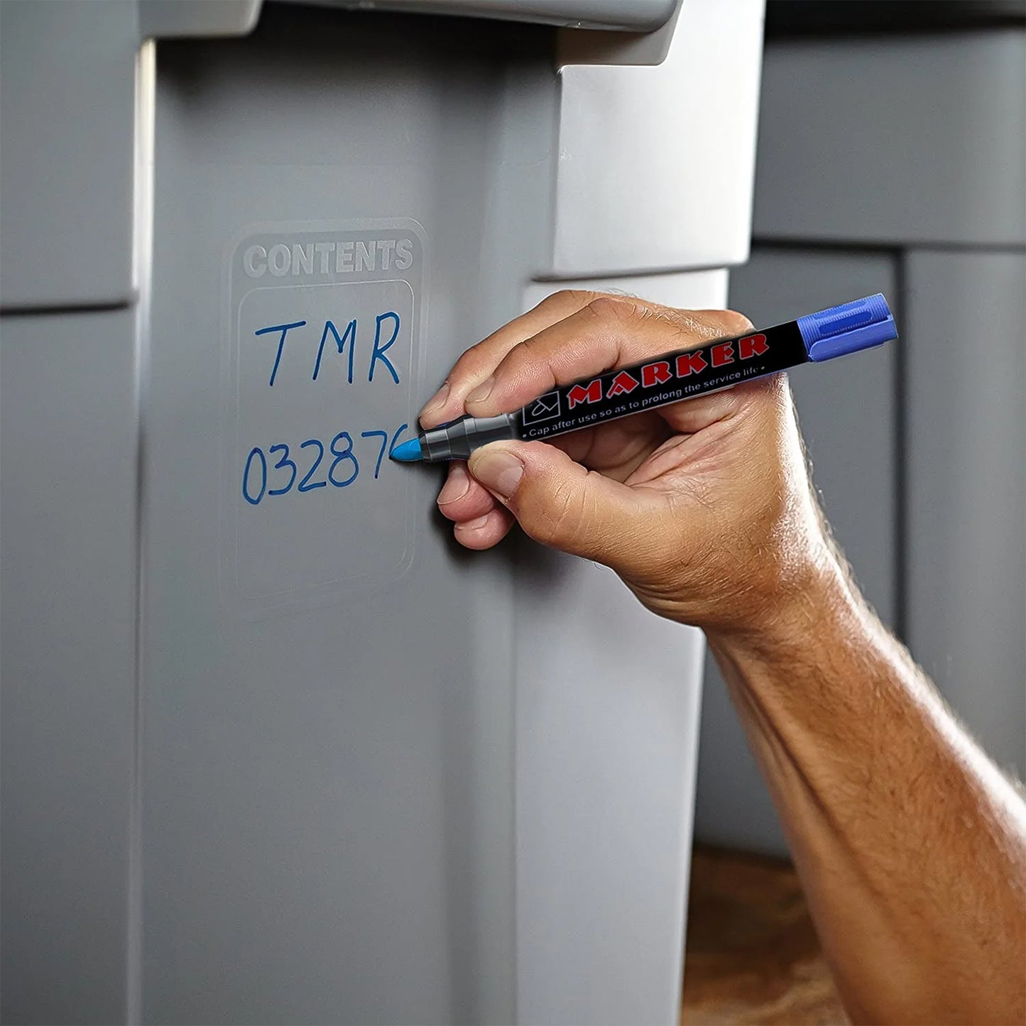 Premium Permanent Blue Marker Pen Set (12 Pc) - Happy Price - Image 6