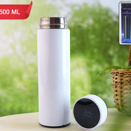 White Vacuum Insulated Water Bottle (1 Pc  500ml) - Happy Price - Image 1