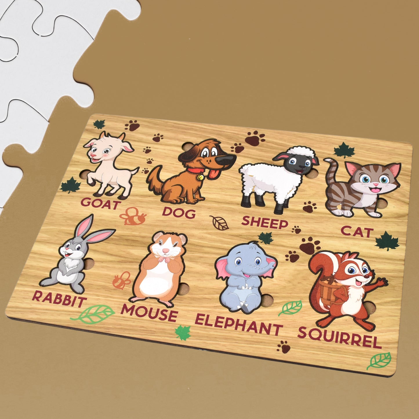 Wooden Animal Puzzle Learning Educational Board (1 Set  2820 Cm) - Happy Price - Image 2