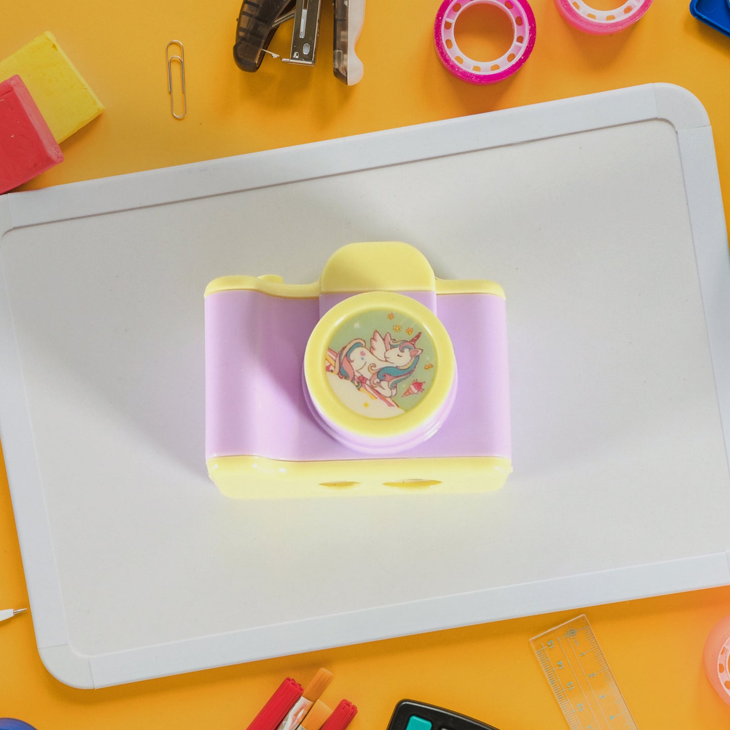 Camera Shape Pencil Sharpener Simple Student Office Sharpener Fashionable And Convenient Lightweight Manual Sharpener For Kids Boys Girls Birthday Return Gifts (1 Pc) - Happy Price - Image 2