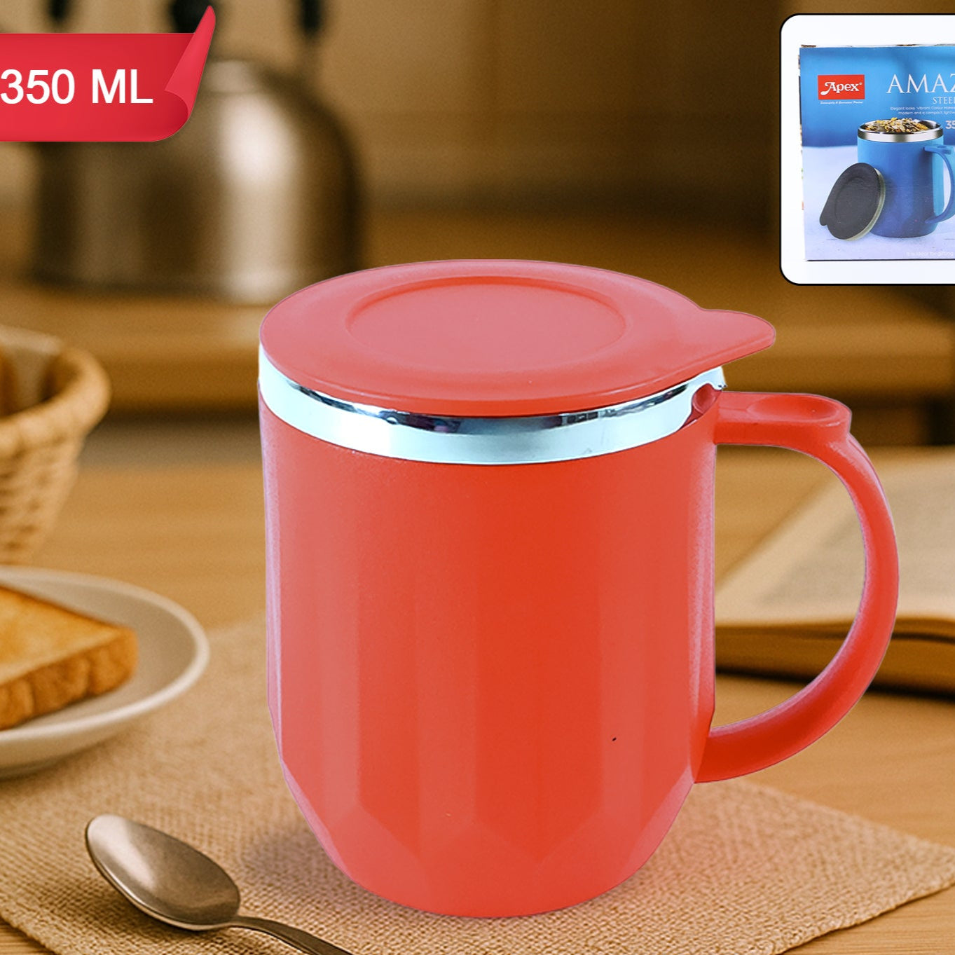 Apex Stainless Steel Insulated Mug 350ml (1 Pc) - Happy Price - Image 1