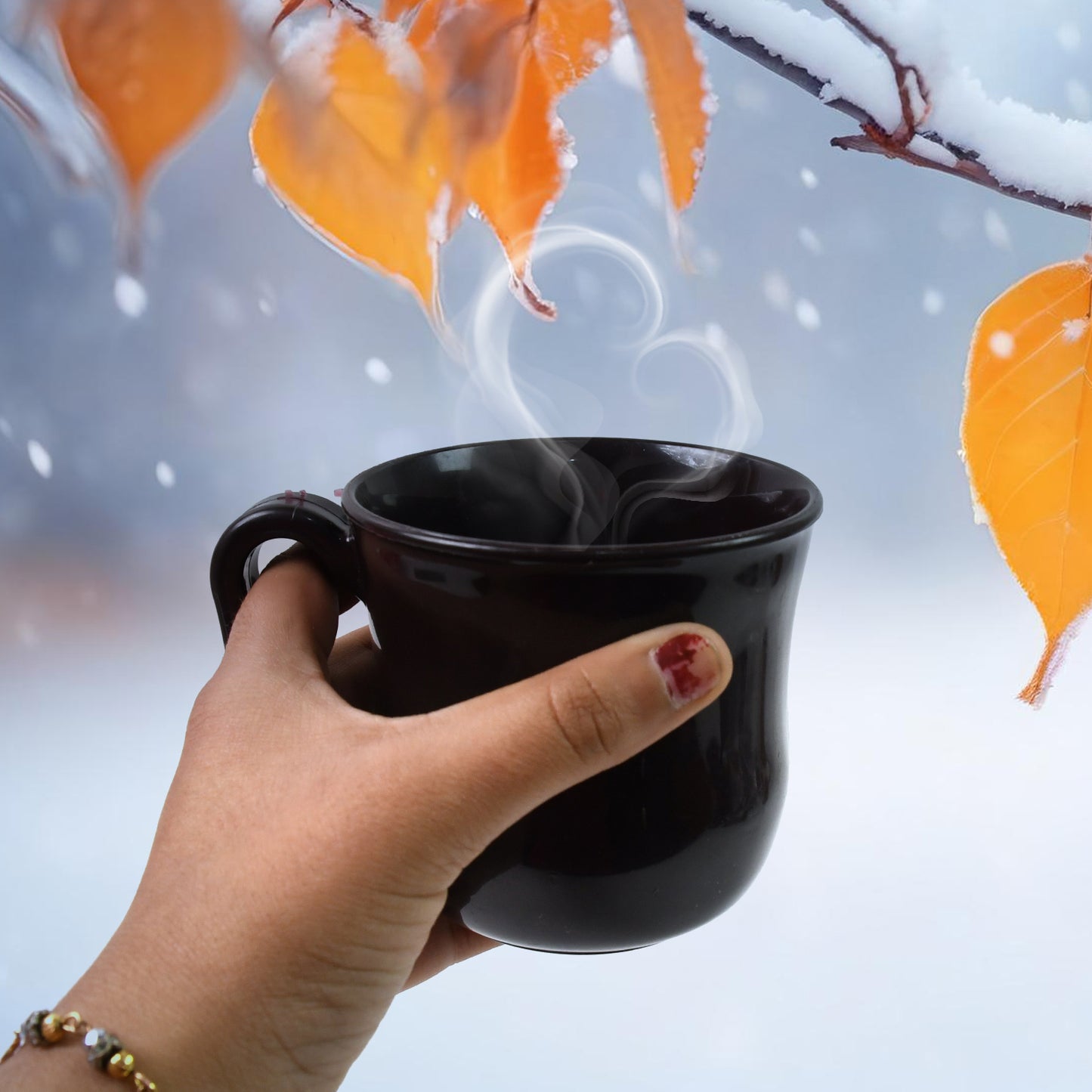 Premium Plastic Coffee  Tea Cups  Mug With Handle (1 Pc  With Color Box  Mix Color) - Happy Price - Image 6