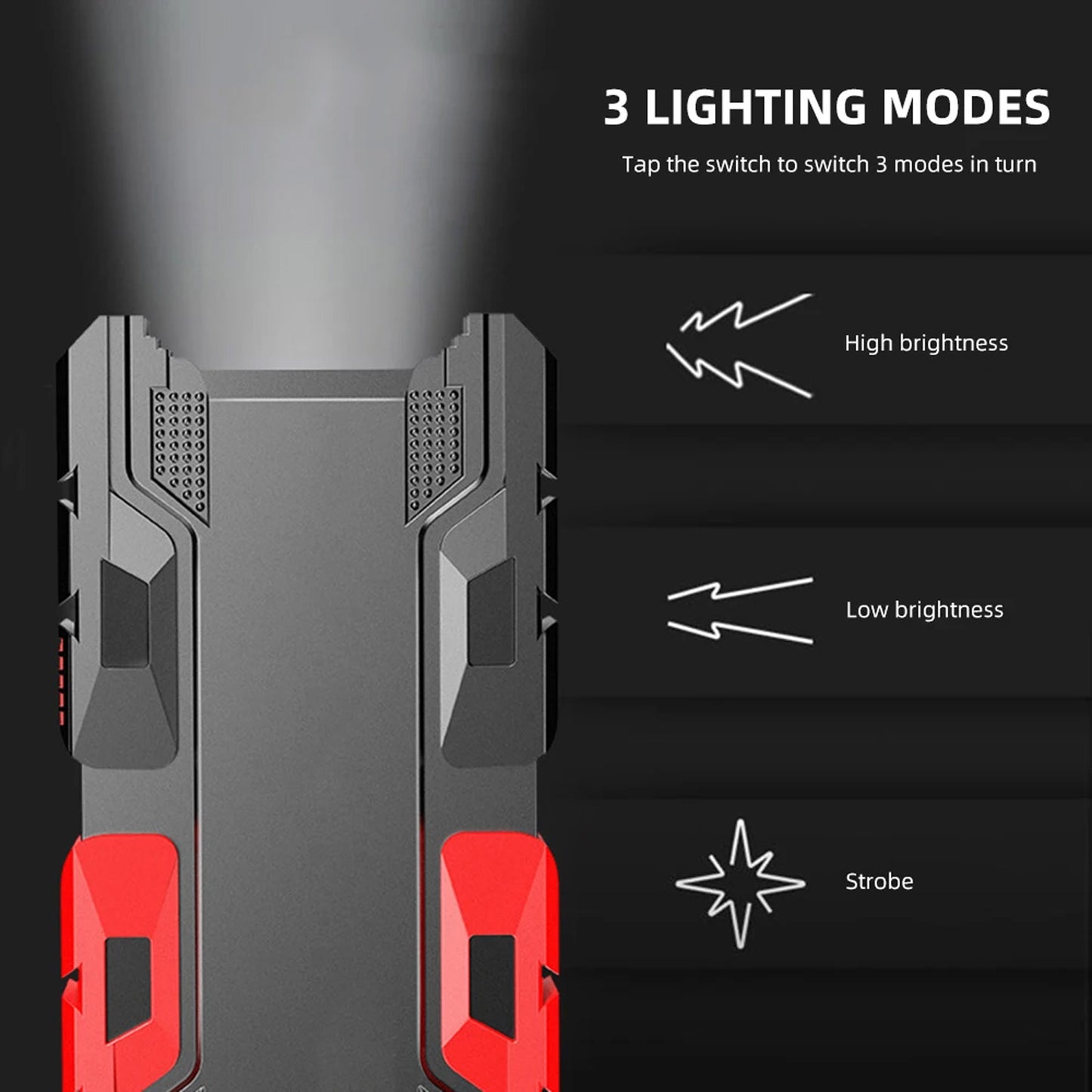 Rechargeable Mini Led Flashlight With Power Bank 3 Modes (1 Pc) - Happy Price - Image 3