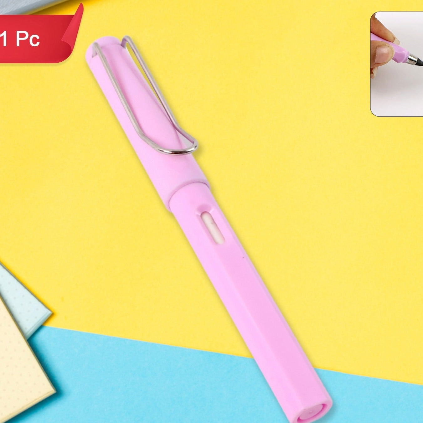 Pink 2-in-1 Everlasting Magic Pencil With Replaceable Eraser  Inkless Reusable Portable - Happy Price - Image 1