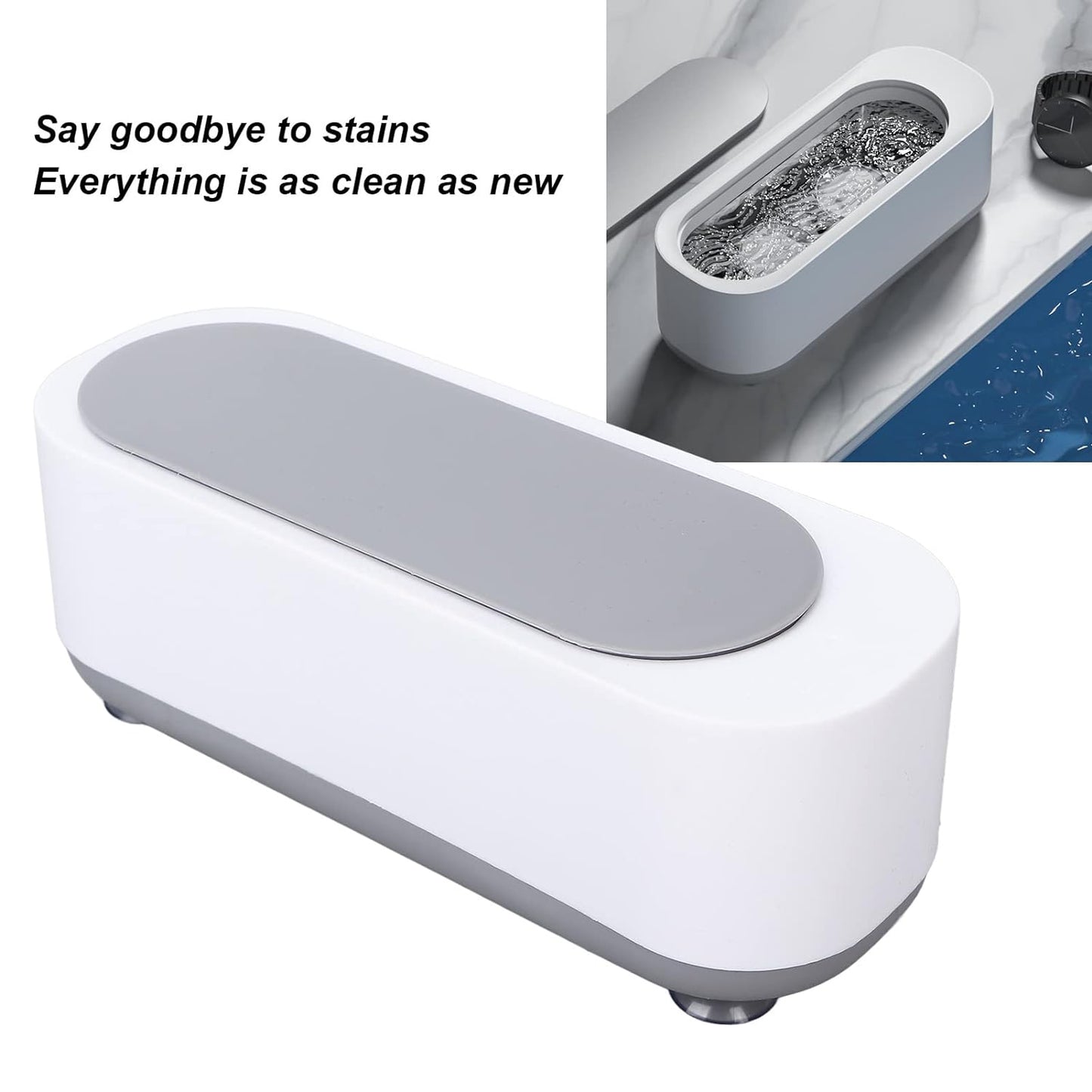Ultrasonic Jewllery Cleaner Ultrasonic Cleaning Machine Portable Jewellery Cleaning Mchine For Jewellery Ring Silver Retainer Glasses Watches Coins High Frequency Vibration Machine (Battery Not Included) - Happy Price - Image 5