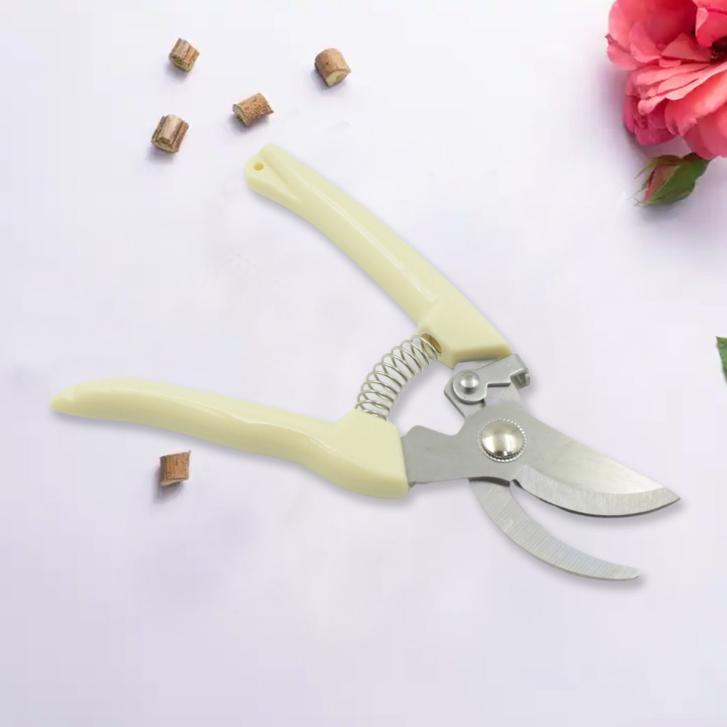 Stainless Steel Pruning Shears With Sharp Blades And Comfortable Handle - Durable Hand Pruner For Comfortable And Easy Cutting Heavy Duty Gardening Cutter Tool Plant Cutter For Home Garden  Wood Bran (1 Pc) - Happy Price - Image 6