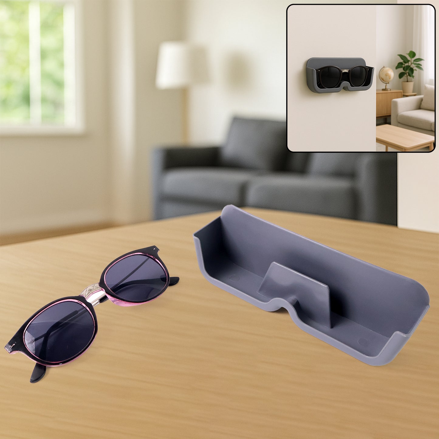 Sunglasses Holder With Sunglasses Combo (2 Pc Set) - Happy Price - Image 2