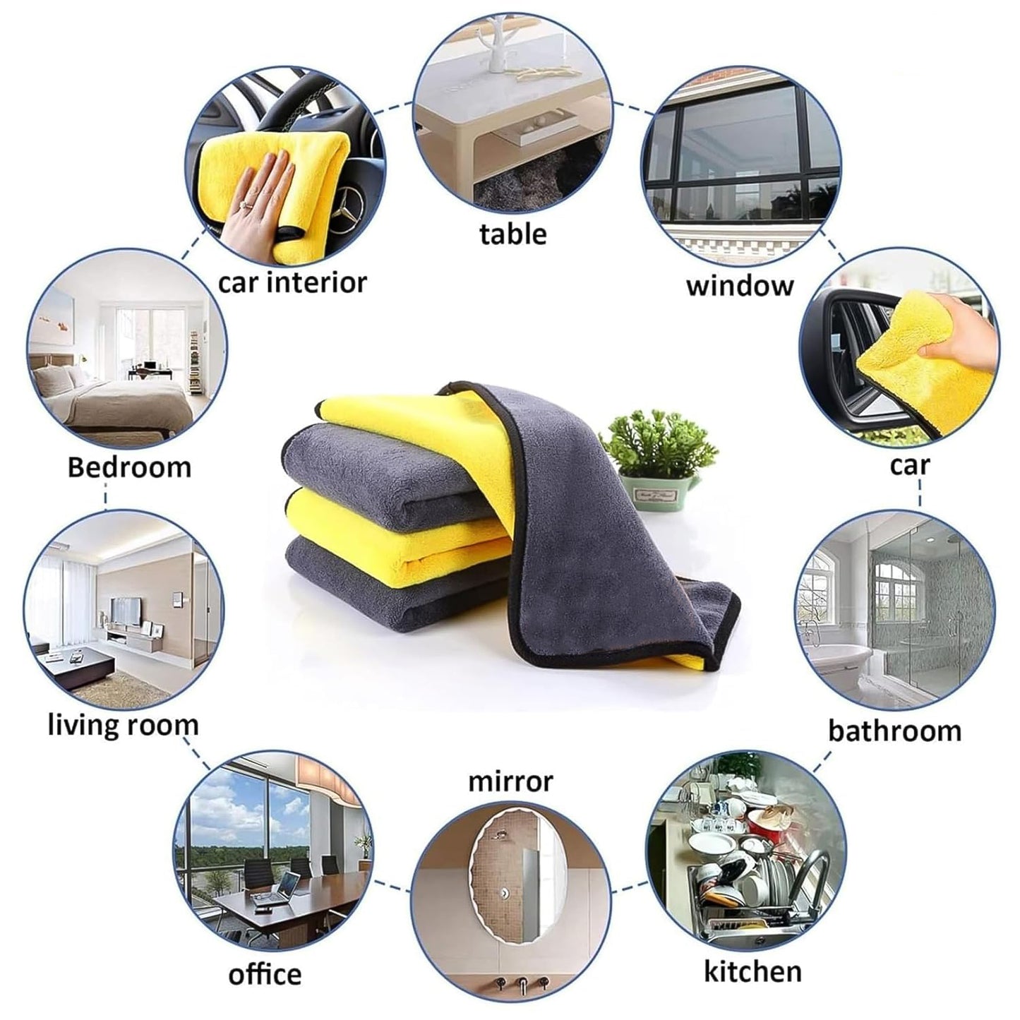 Premium Microfiber Cleaning Cloth Towel (40x30 Cm  1 Pc) - Happy Price - Image 4