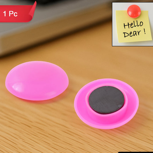 Pink Board Magnets Circular Plastic Buttons (1 Pc) - Happy Price - Image 1