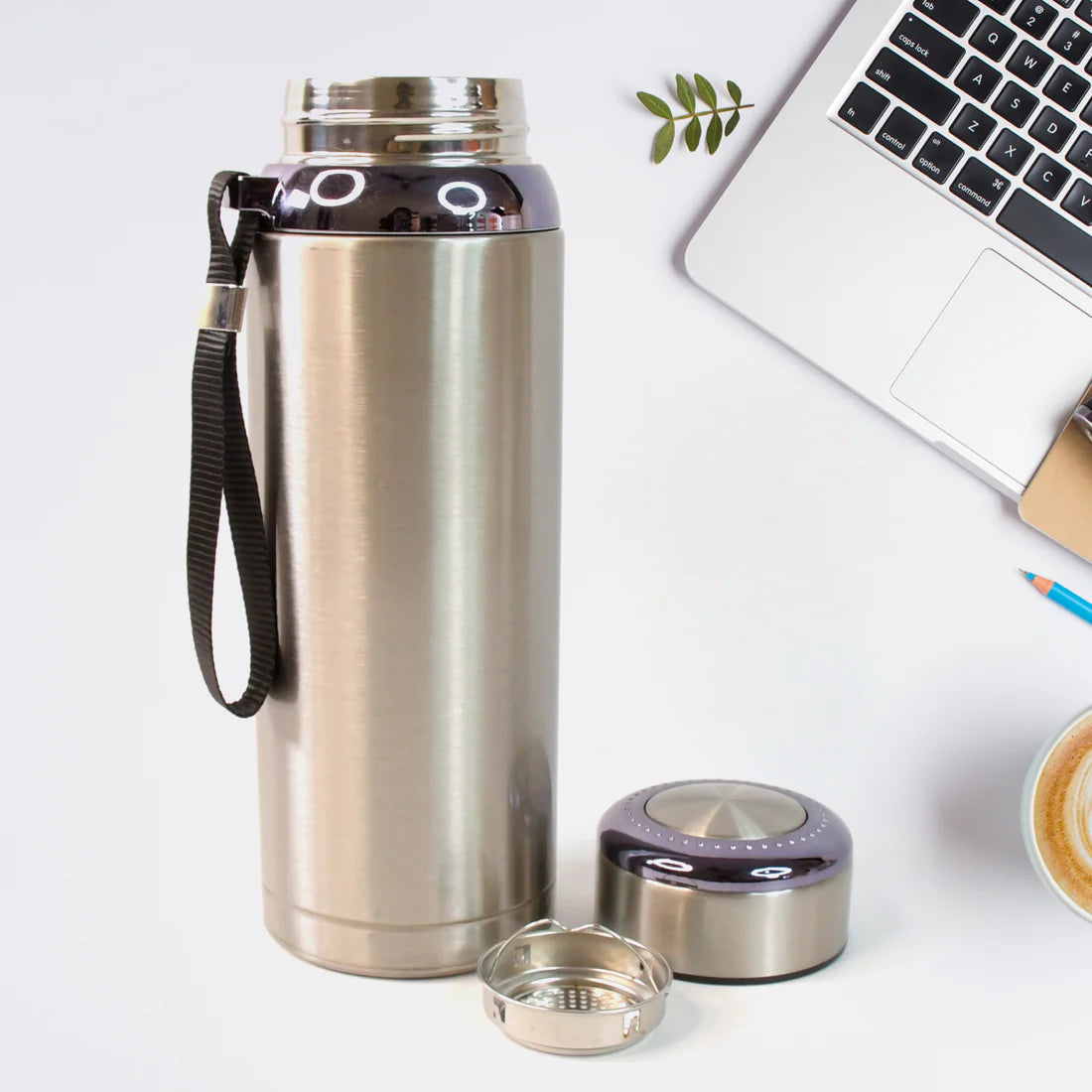 800ml Stainless Steel Water Bottle For Men Women Kids  Thermos Flask  Reusable Leak-proof Thermos Steel For Home Office Gym Fridge Travelling - Happy Price - Image 4