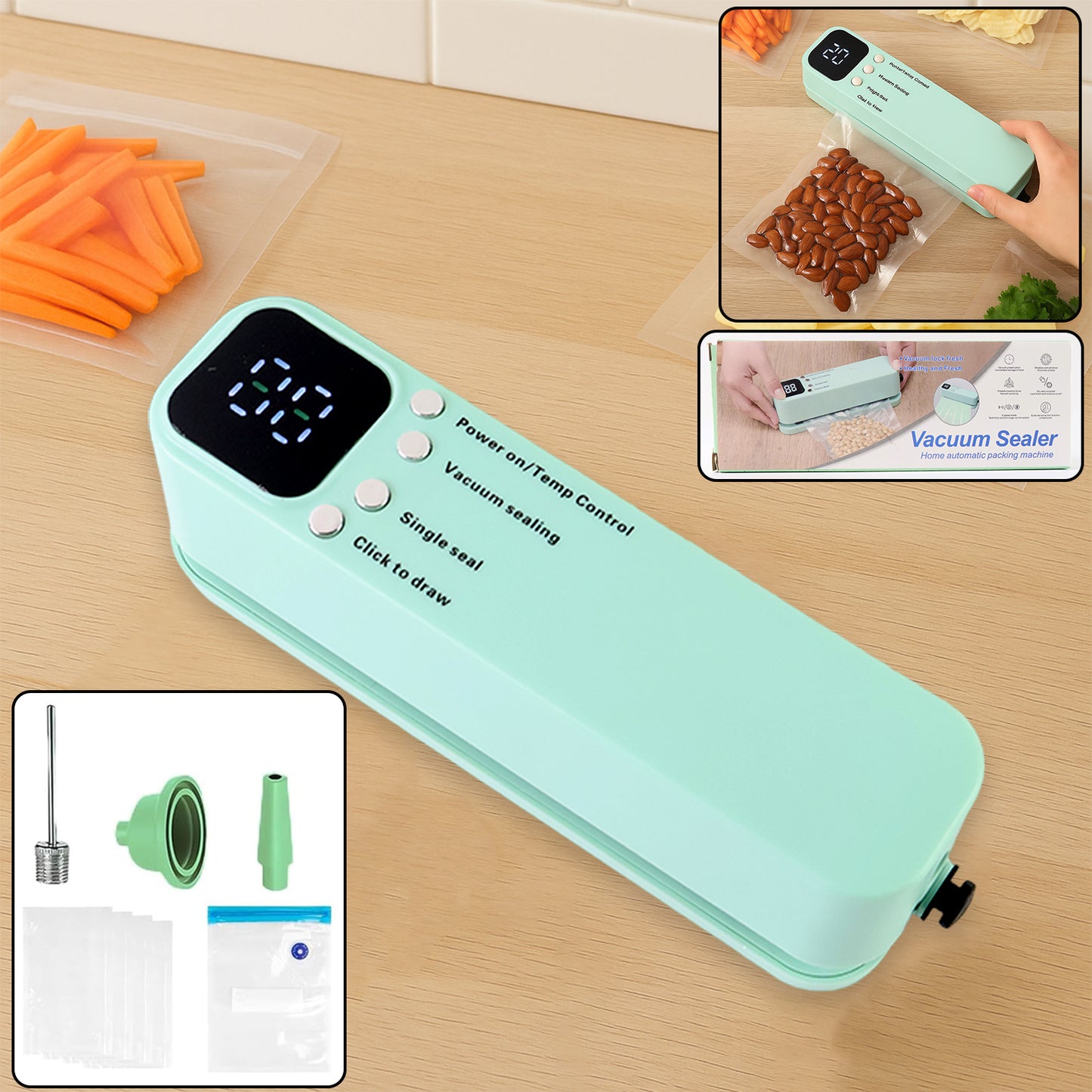 Rechargeable Electric Vacuum Sealer Machine - Happy Price - Image 2