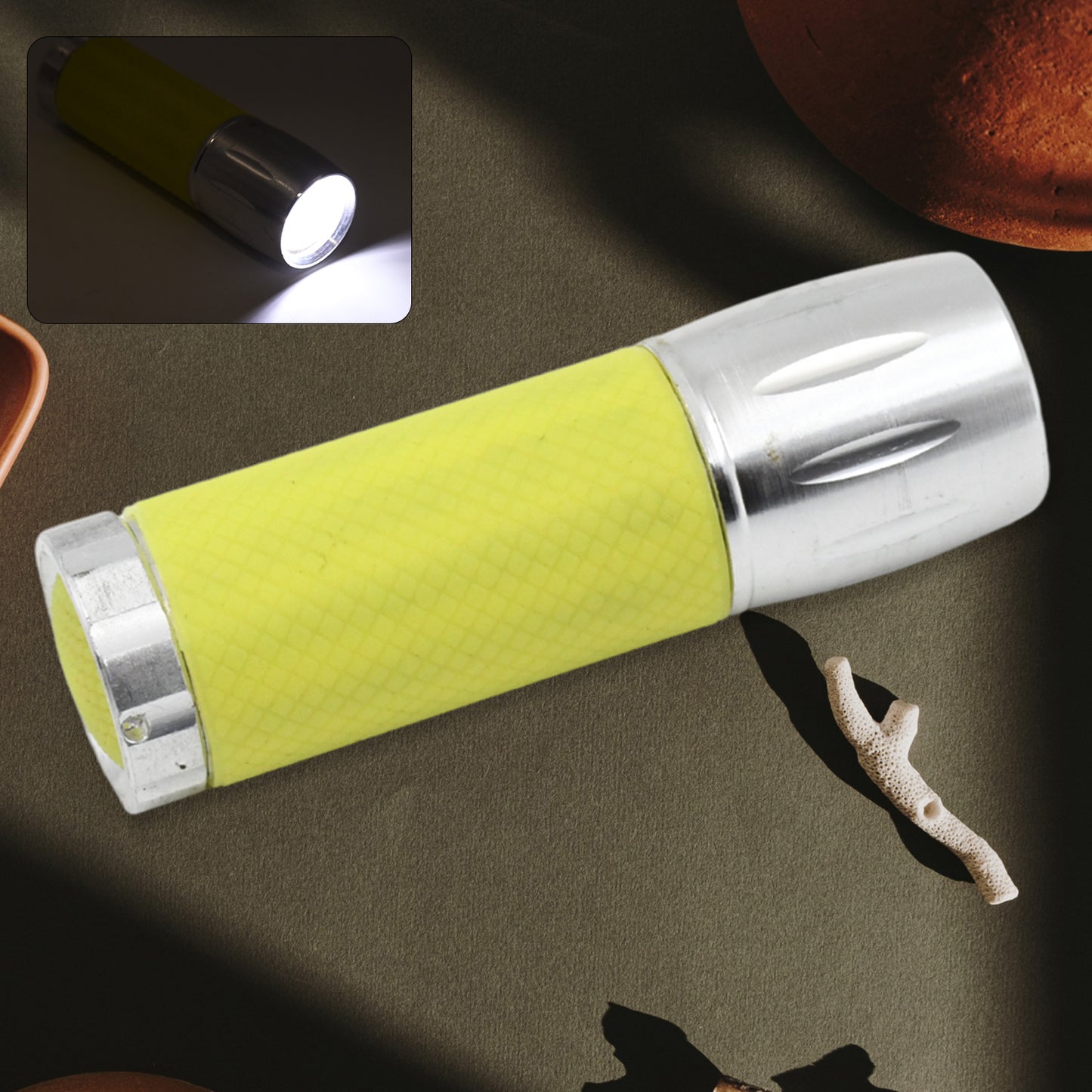 Portable Mini Torch  Flashlight 9 Led Powerful High Lumens Pen Light Easy To Carry Portable Pocket Compact Torch For Emergency 3 Battery Operated (Battery Not Included  1 Pc) - Happy Price - Image 2
