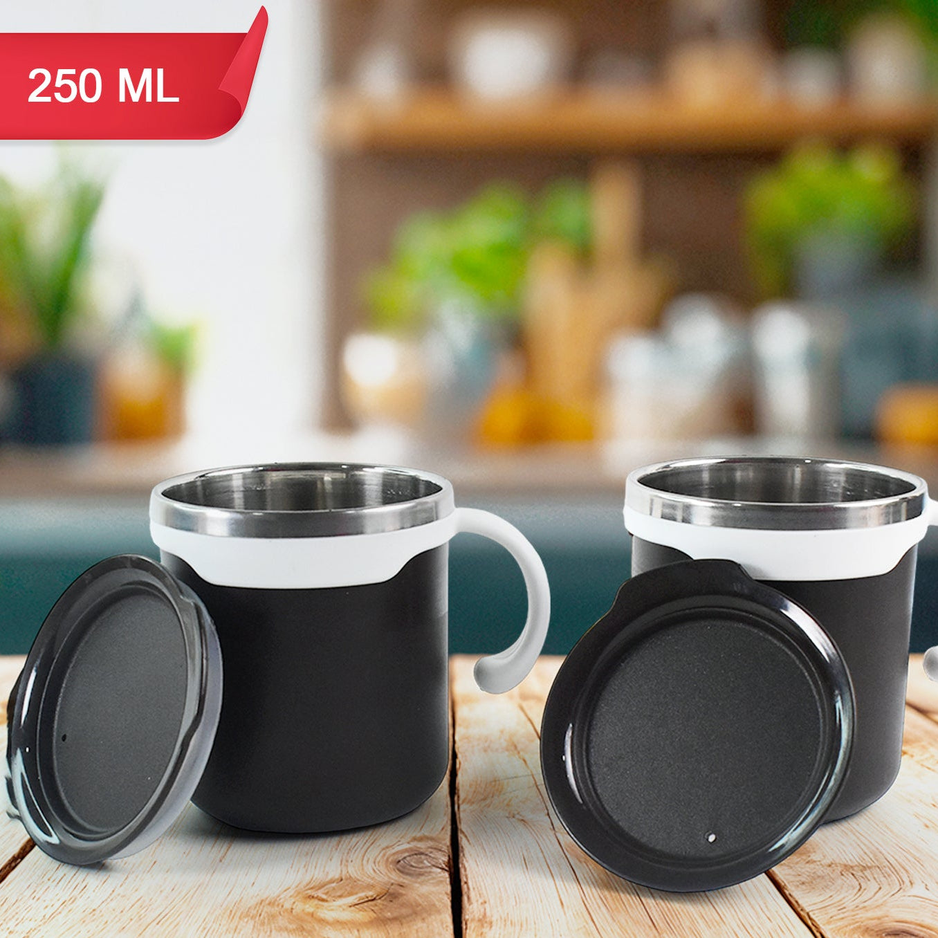 2 Pcs Premium Mocha Mug Set 250 Ml - Happy Price - Image 1