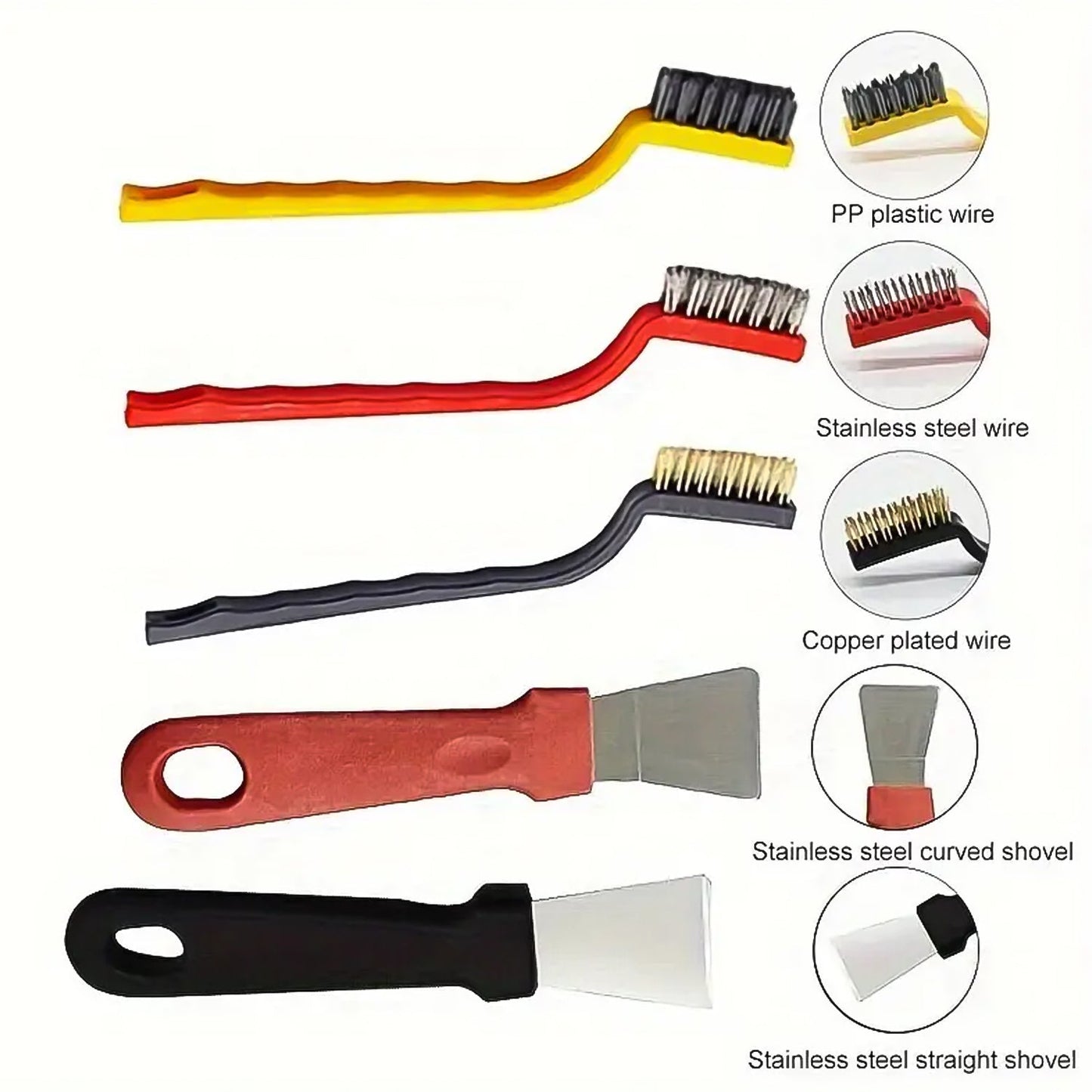 Wire Brush And Scraper Set (5 Pcs Set) - Happy Price - Image 5