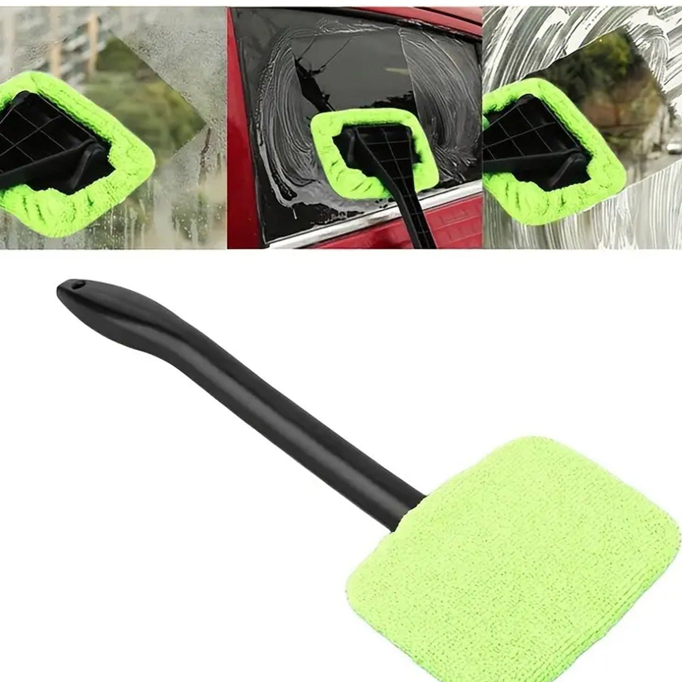 Windshield Clean Car Glass Cleaner Wiper With Microfiber Cloth (1 Pc  38 Cm Long) - Happy Price - Image 1