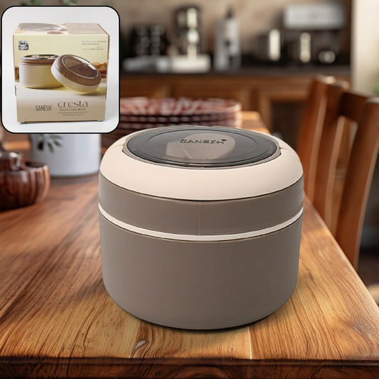 Ganesh Cresta Food Insulated Airtight Leak-proof Lunch Box With Spoon For Office School Picnic (1pc) - Happy Price - Image 1