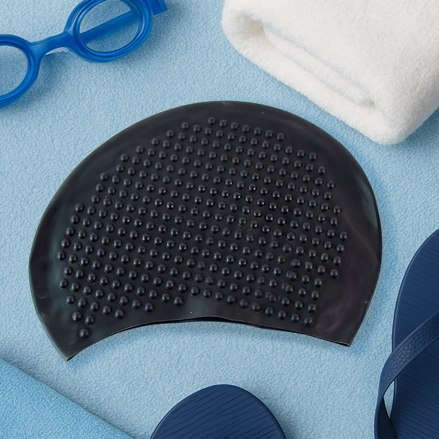 Premium Silicone Waterproof Swimming Cap (1 Pc) - Happy Price - Image 3