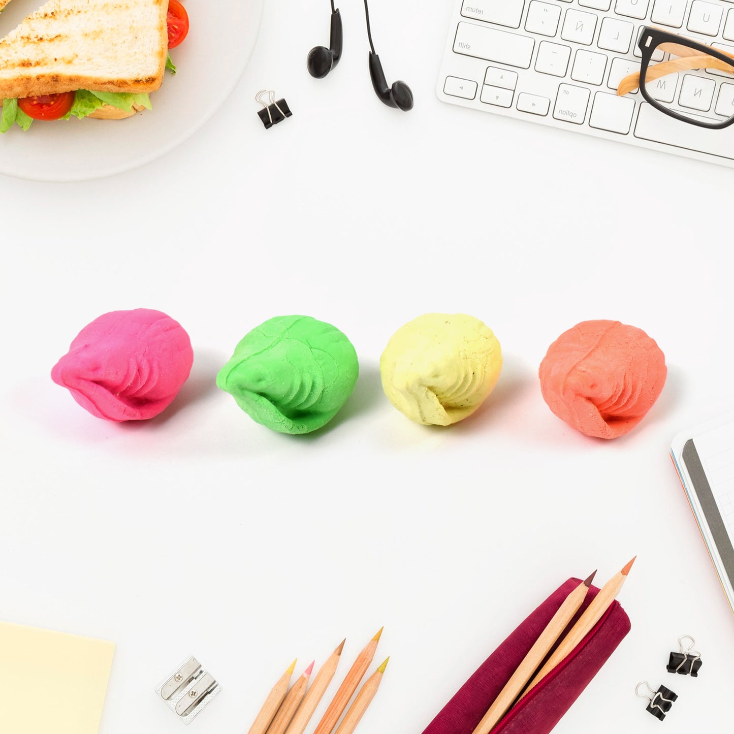 Shankh Shape Eraser Rubber (1 Pc  Mix Colour  Design) - Happy Price - Image 2