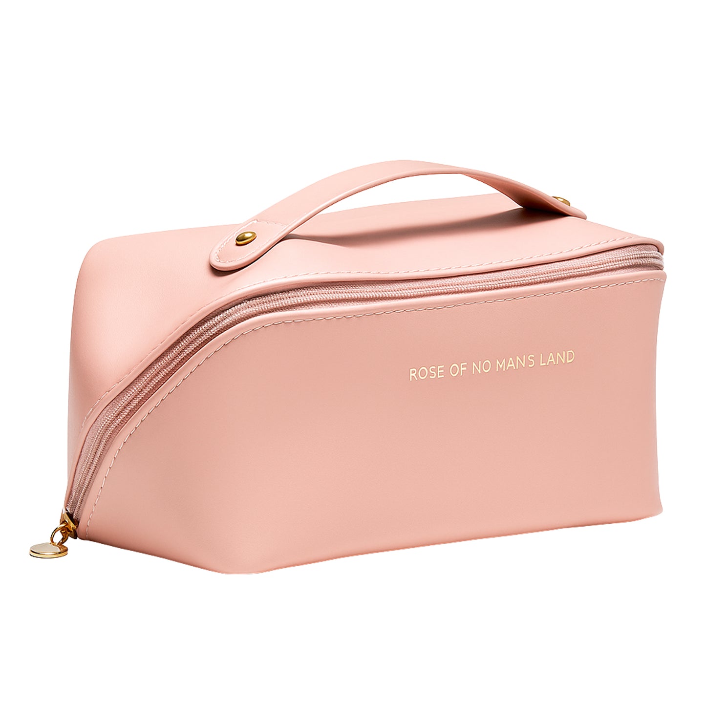 Premium Peach Travel Makeup  Toiletry Organizer Pouch With Zipper  Handle (1 Pc) - Happy Price - Image 4