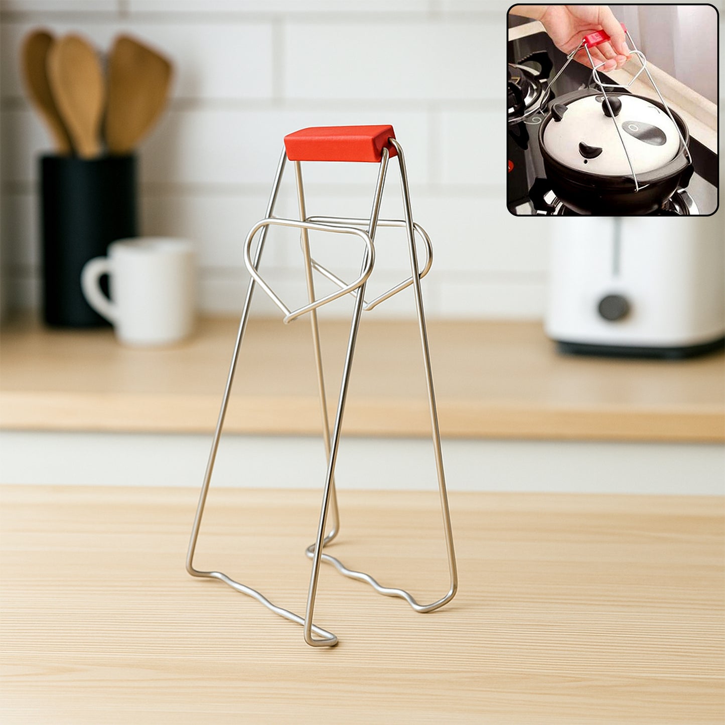 Heavy-duty Stainless Steel Kitchen Dish Plate Bowl Vessel Gripper Tong (1 Pc) - Happy Price - Image 3