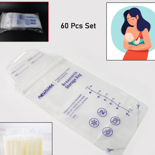 Breastmilk Storage Bags Double Zipper Seal (60 Pcs Set) - Happy Price - Image 1