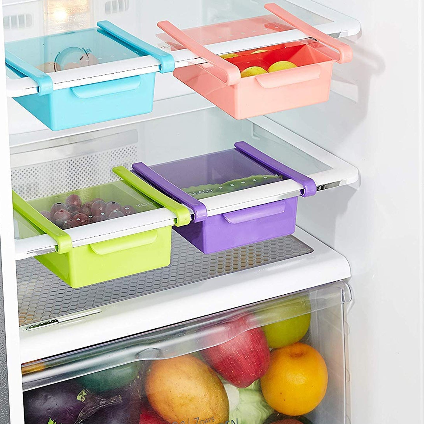 Adjustable Sliding Refrigerator Storage Basket (1 Pc) - Happy Price - Image 6