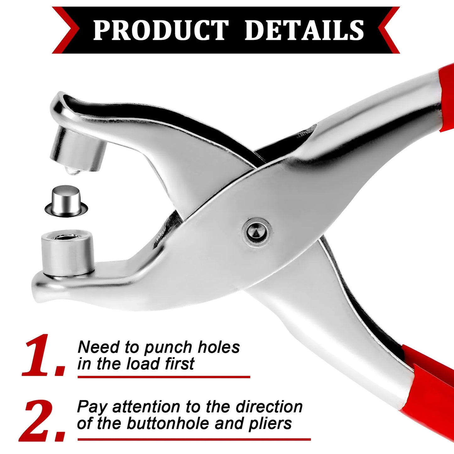 Grommet Setting Tool With 25 Pcs Gold Eyelets Grommets Steel Hole Punch Setter Kit For Leather Canvas All Fabrics Men And Women Clothes Shoes Belts Bags Crafts - Happy Price - Image 4