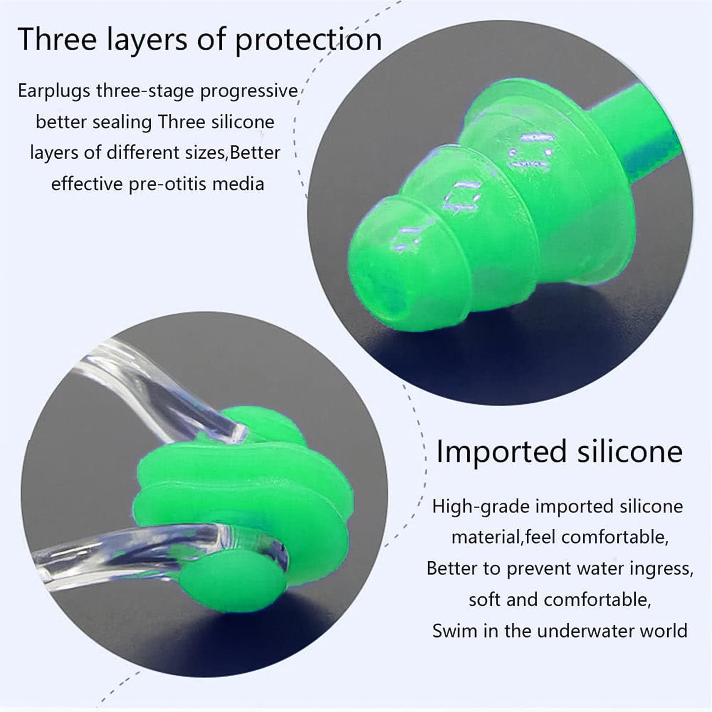 Swimming Earplugs And Nose Clip Set (3 Pc) - Happy Price - Image 3