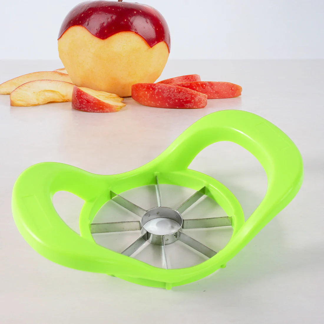 Multi Purpose Fruit Slicer Apple Cutter Regular With 8 Stainless Steel Blades Apple Slicer (1 Pc) - Happy Price - Image 6