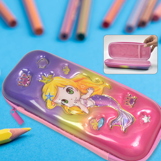 3d Cartoon Zipper Compass Box Pencil Box (1 Pc) - Happy Price - Image 1