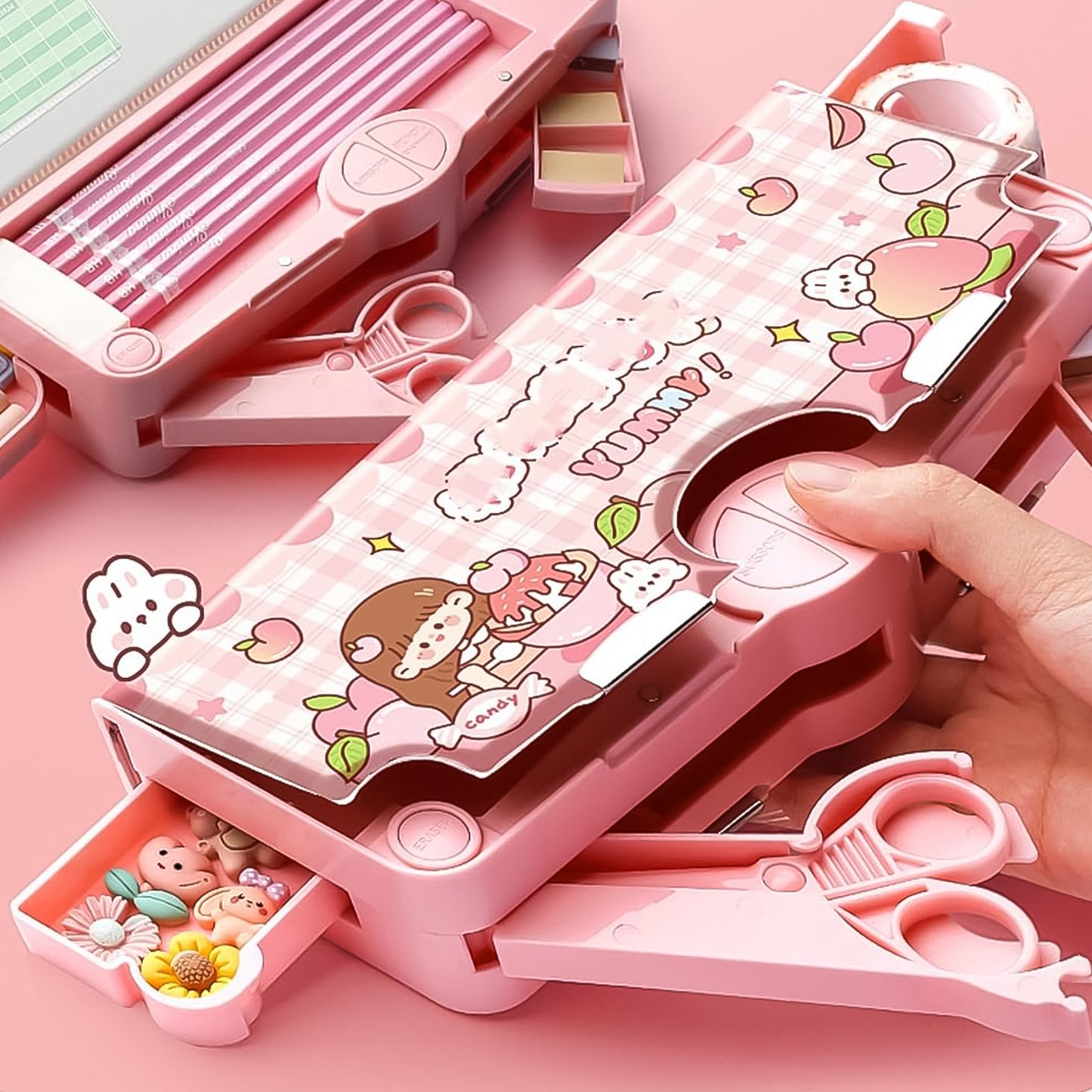 Multifunctional Cartoon Pencil Box (1 Pc) - Happy Price - Image 3