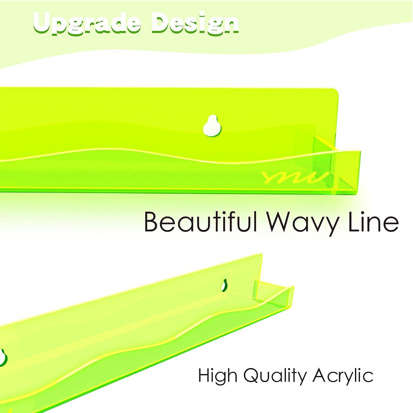 Acrylic Floating Shelves Wall Mounted Shelves (1 Pc  38 Cm Long) - Happy Price - Image 4